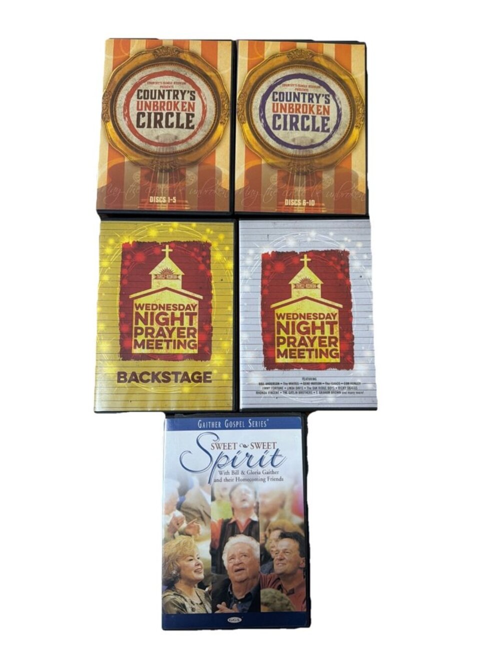 Lot Of CDS Country’s Unbroken Circle, Wednesday Night Prayer Meeting Gaither